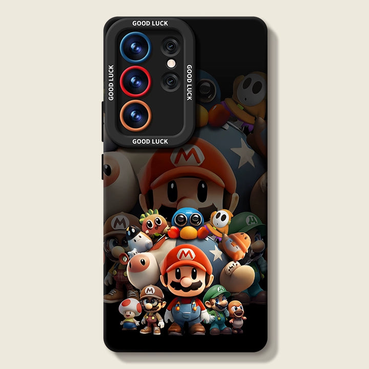 Samsung Phone Case Mario Silicone Phone Case Creative,Premium with Lanyard