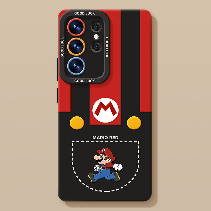Samsung Phone Case Mario Silicone Phone Case Creative,Premium with Lanyard