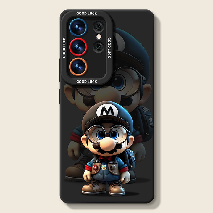 Samsung Phone Case Mario Silicone Phone Case Creative,Premium with Lanyard